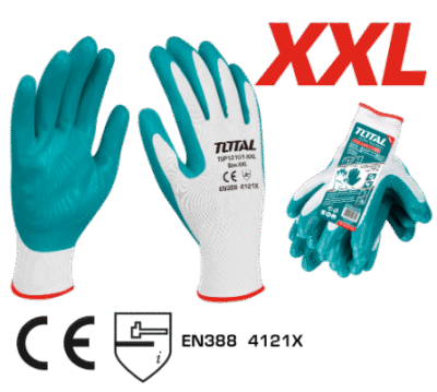 كف جلد خاص بالزيوت والمواد النفطية XXL ماركة TOTAL Nitrile gloves