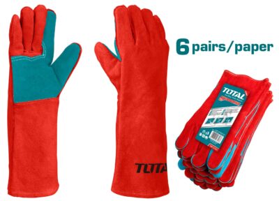 كف جلد لحام طويل 16 انش ماركة TOTAL Welding leather gloves