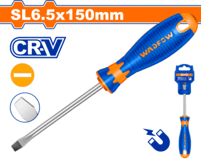 مفك براغي شق SL6.5*150 مم مغناطيس CRV ماركة WADFOW