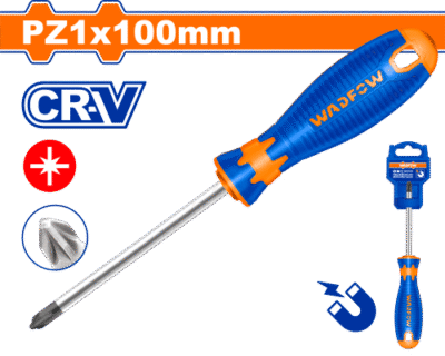 مفك براغي مصالب بوزي درايف PZ1*100 مم مغناطيس CRV ماركة WADFOW