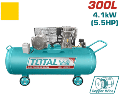 كمبرسور ضاغط هواء 300 لتر 5.5 حصان 380 فولت TOTAL