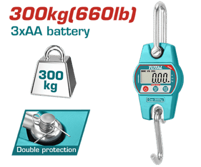 ميزان تعليق ديجيتال 300 كغ دقة 100 غ ماركة TOTAL
