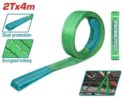 حبل شد + سفيفة تحميل 2 طن طول 4 متر عرض 6 سم ماركة TOTAL