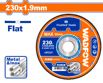 حجر قص معدن 9 انش Flat centre سماكة 1.9 ملم WADFOW