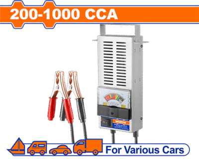 جهاز فحص بطاريات v12 تيار حمل 100 A ماركة WADFOW