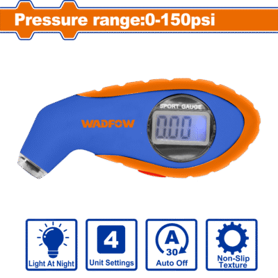 مقياس ضغط الإطارات ديجيتال مع ليد WADFOW (0-150) PSI