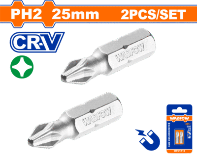 راس شد مصالب مغناطيس PH2*25 مجموعة قطعتين CRV .ماركة WADFOW